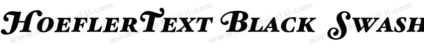 HoeflerText Black  Swash字体转换